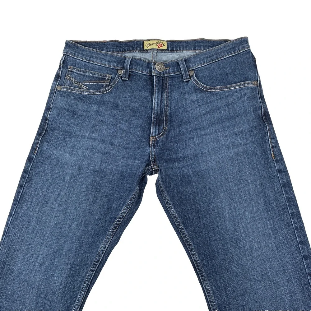 Mens Wrangler 20X Western Bootcut Denim Jeans Size 34x32 Blue